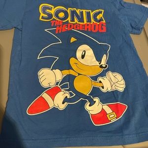 Boy 7/8 sonic, the hedgehog, blue short sleeve T-shirt